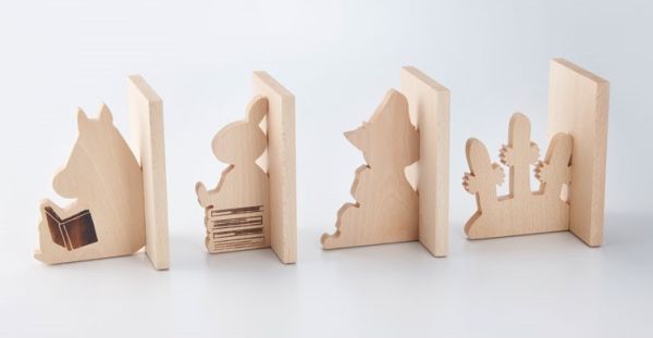 Moomin characters 木製書架 