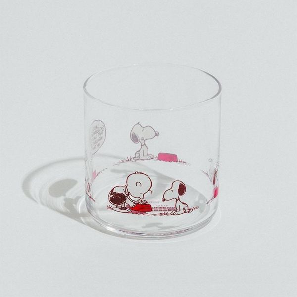 Museum 史努比狗盆對話廣口玻璃杯 