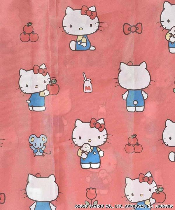 Fab Kitty側坐環保購物袋(深紅) 