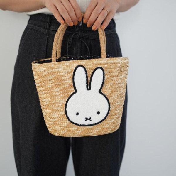Miffy 草編織束口提袋 