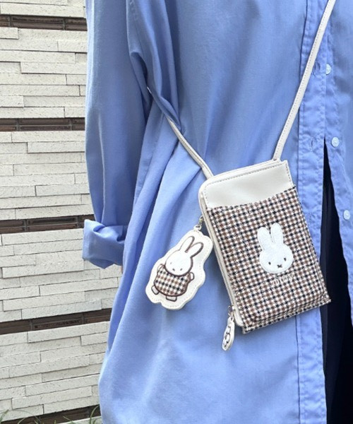 MIFFY 格紋毛呢吊飾 