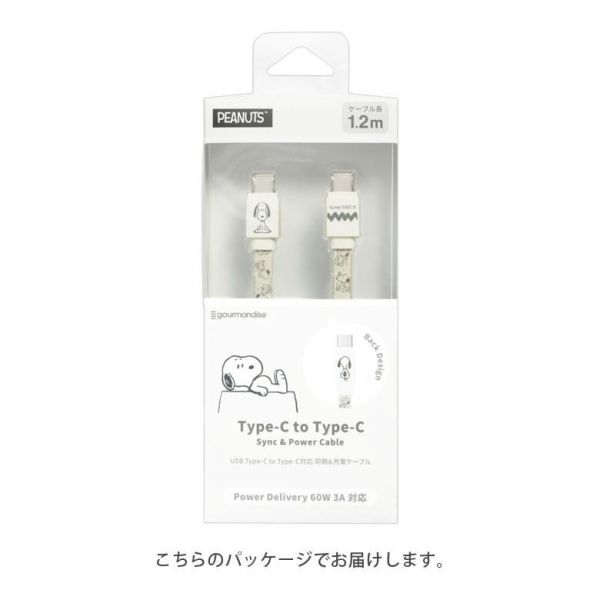 SNOOPY Type-C to Type-C 充電線 