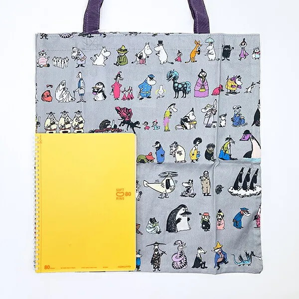 MOOMIN 80週年限定 滿版姆人物 帆布袋/防水收納包 