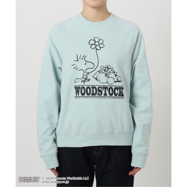 SLOBE IENA X SNOOPY 聯名大學T (糊塗塌客 淺綠) 