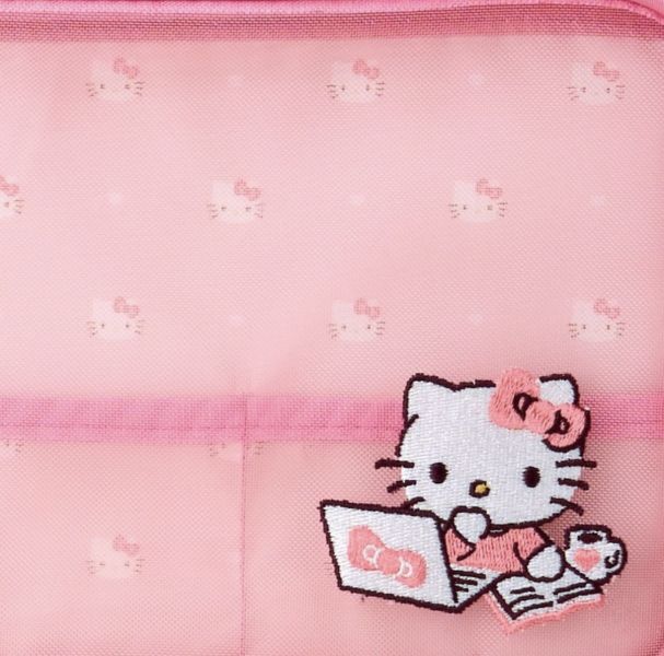 sun-star Kitty刺繡平板文件收納包(粉) 