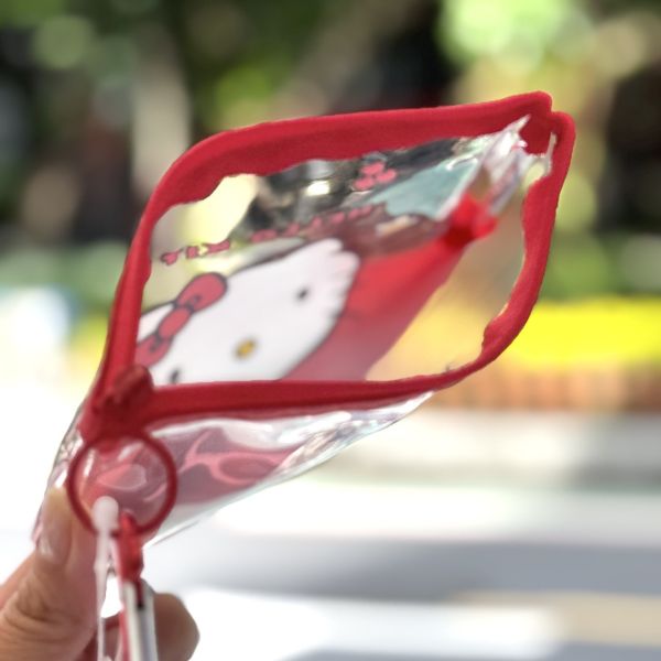 Hello Kitty 登山扣透明收納小包 