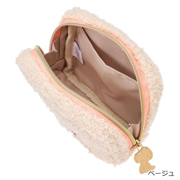 PEANUTS 毛絨方形刺繡收納包 