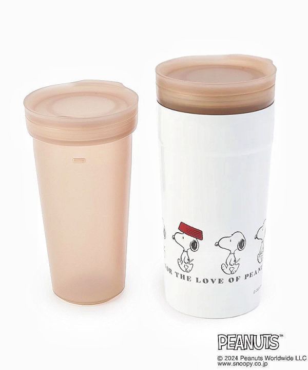 CCP 史努比走路兩用不銹鋼保溫杯350ml(白) 