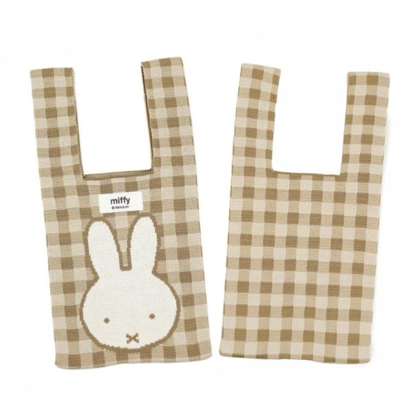 MC.米菲格紋&草莓針織手提袋 