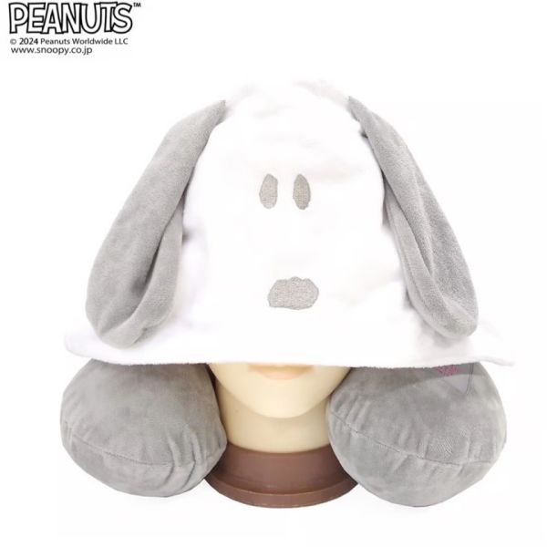 Snoopy 造型連帽頸枕 75周年限定色 