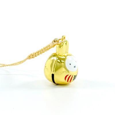 miffy 福達摩鈴鐺吊飾（金色款） 