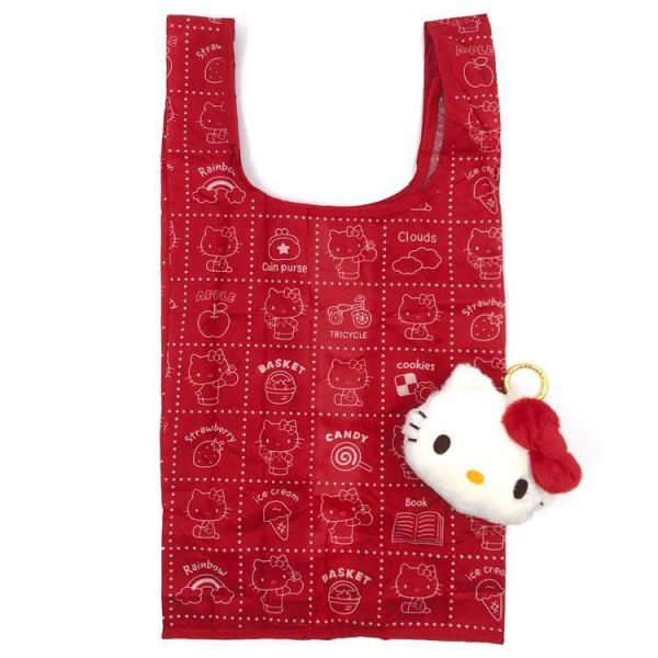 Hello Kitty 絨毛收納環保購物袋 