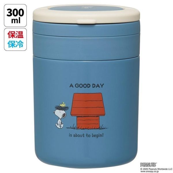 skater 史努比折疊手把不鏽鋼保溫保冷罐 