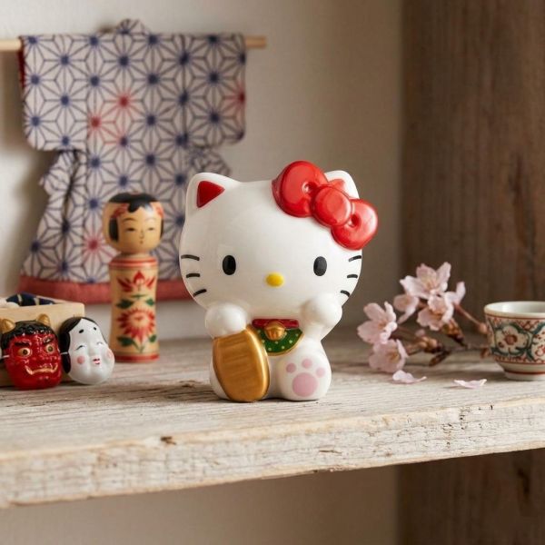 Sanrio Kitty招財貓造型陶瓷存錢筒 