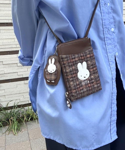 MIFFY 格紋毛呢吊飾 