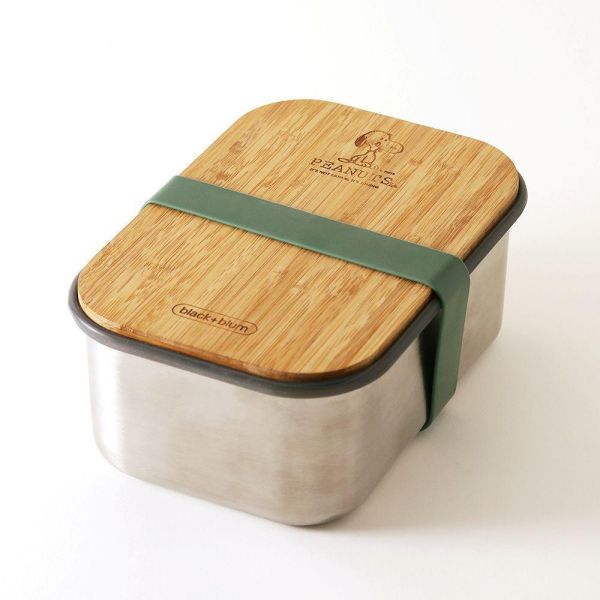 PEANUTS Cafe × Black+Blum 不鏽鋼 × 竹蓋 質感午餐盒 