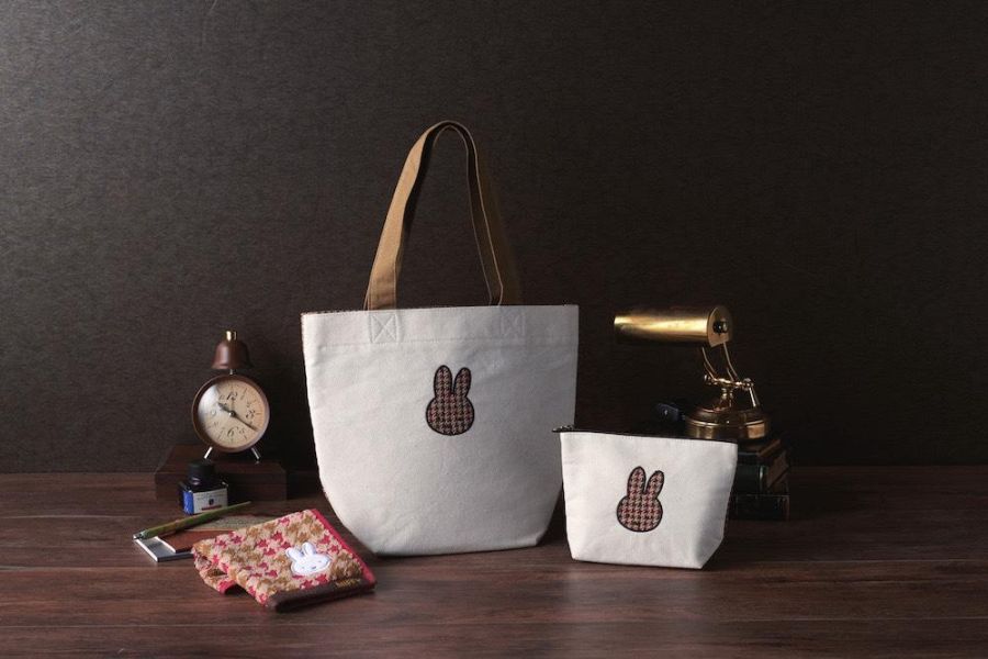 Miffy 千鳥格迷你托特包 