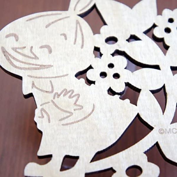 moomin 嚕嚕米天然木雕杯墊 