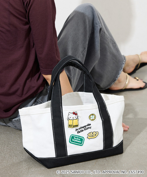 Hello Kitty × SLOBE IENA 聯名刺繡貼布托特包 