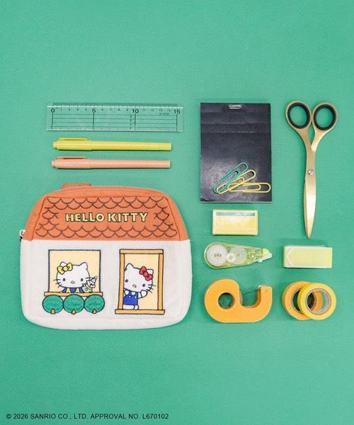 ACCOMMODE × Hello Kitty  復古小屋造型刺繡收納包 
