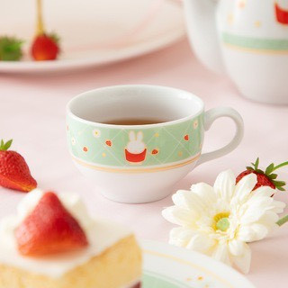 Flower miffy 米菲草莓派對燙金陶瓷茶杯 
