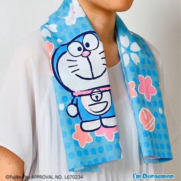 哆啦A夢和風手拭巾 