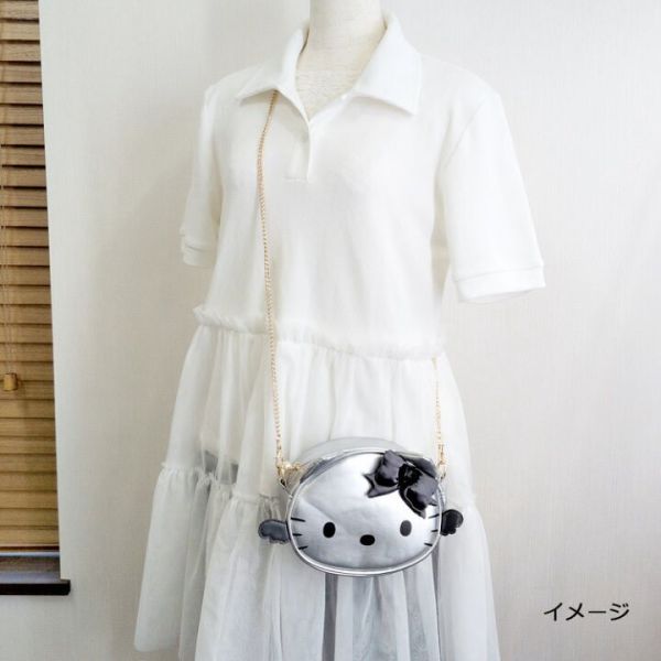 Hello Kitty 金屬質感蝴蝶結側背包（羽翼款） 