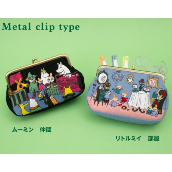 MOOMIN 刺繡系列 經典復古口金包 