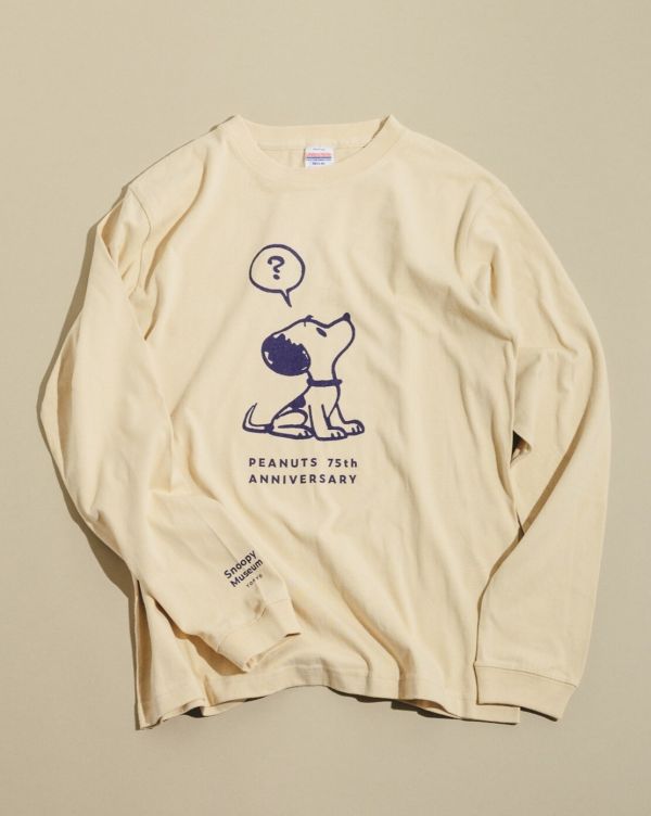 Museum 史努比75週年復古問號棉質長T 