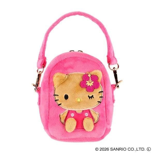 Hello Kitty 迷你絨毛透明收納包 