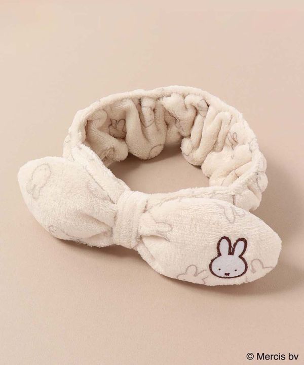 Miffy 柔軟絨毛蝴蝶結髮帶 