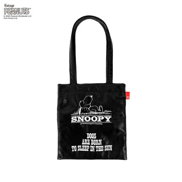 Rootote 史努比刺繡金屬感小手提袋 