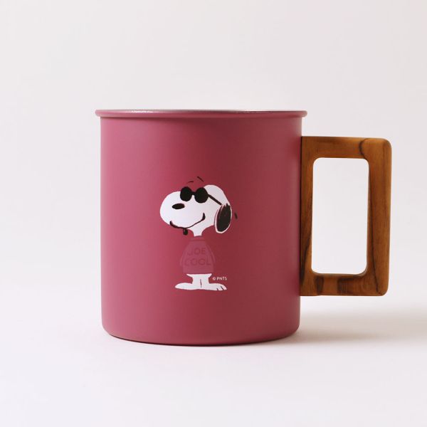 PEANUTS Cafe Joe Cool 不鏽鋼木柄馬克杯 