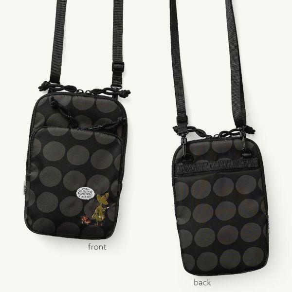 MOOMIN 阿金圓點刺繡斜背小包 