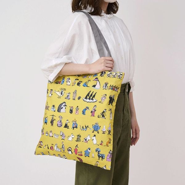 MOOMIN 80週年限定 滿版姆人物 帆布袋/防水收納包 