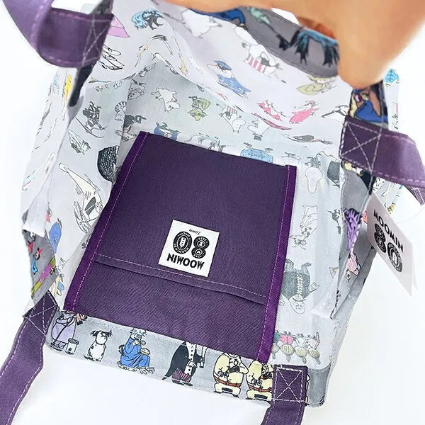 MOOMIN 80週年限定 滿版姆人物 帆布袋/防水收納包 