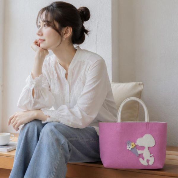 Kotty X SNOOPY in GINZA 展覽限定 牛皮手工手提方包 