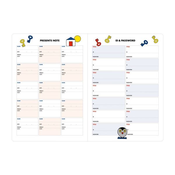 square 2026米菲動物B6日誌本(藍底)貼紙厚 