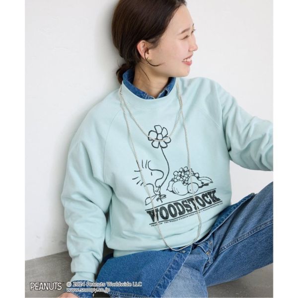 SLOBE IENA X SNOOPY 聯名大學T (糊塗塌客 淺綠) 