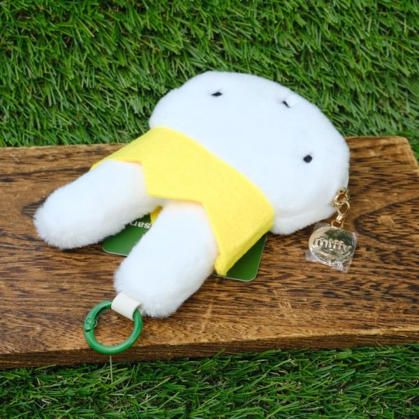 Miffy 70週年紀念 黃冠毛絨造型零錢包 