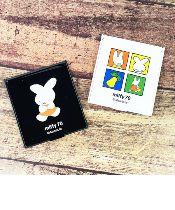 Mercis 米菲70週年方形隨身鏡(黑) 