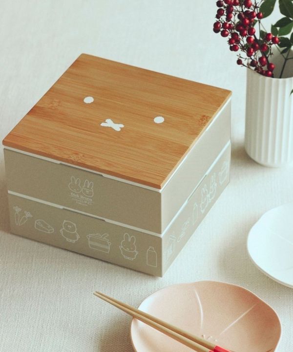 studio CLIP X Miffy 招福日式竹蓋便當盒 