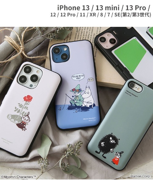 Moomin 13Pro 卡片收納手機殼(附鏡) 