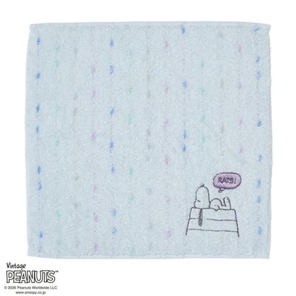 Snoopy 今治刺繡雨滴小方巾/手帕 