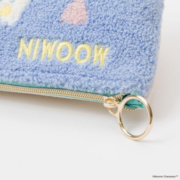 fab 嚕嚕米/溜溜單面刺繡毛絨舟型收納包 