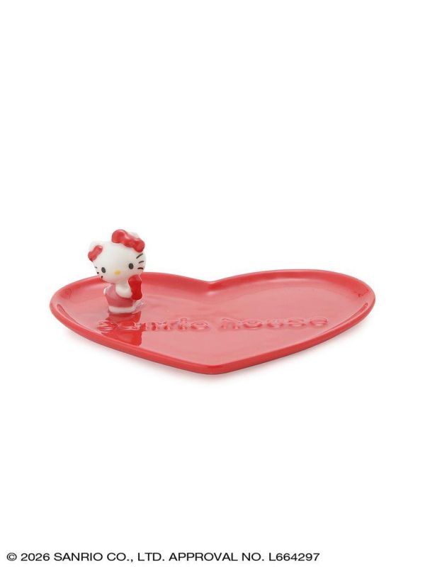 sanrio house kitty愛心陶瓷飾品盤 