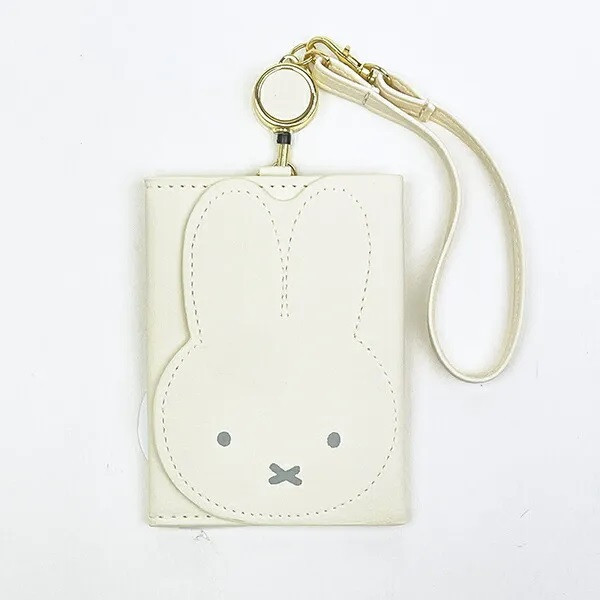 Miffy 大臉伸縮皮革票卡夾收納包 