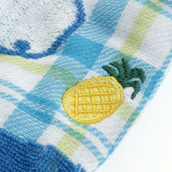 towel museum刺繡嚕嚕米毛巾布收納包(鳳梨藍) 