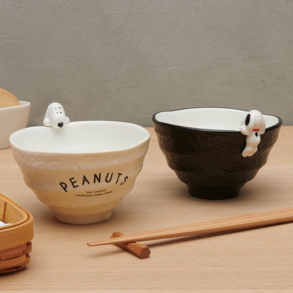 mc.立體史努比趴杯緣陶瓷飯碗 