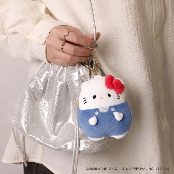 Hello Kitty PUKUMARU 絨毛迷你收納包吊飾 